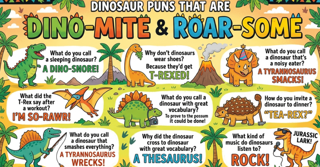Dinosaur Puns That Are Dino-mite & Roar-some