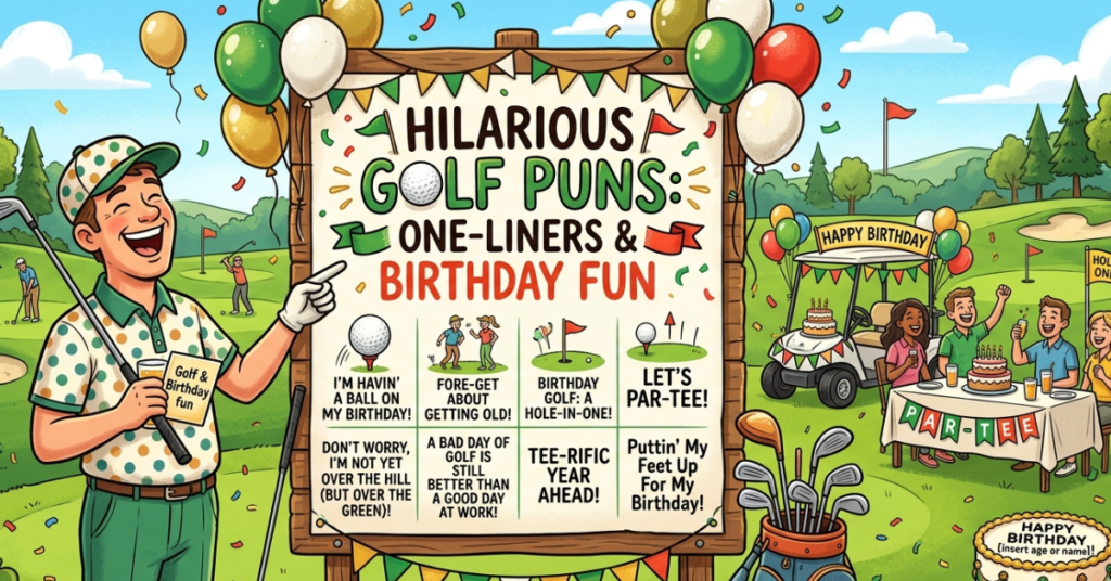 Hilarious Golf Puns: One-Liners & Birthday Fun