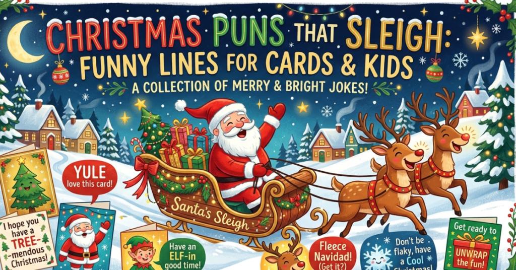 Christmas Puns That Sleigh: Funny Lines for Cards & Kids