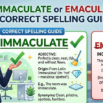 Ever typed a word, paused, and thought—that doesn’t look right? If you’ve found yourself wondering immaculate or emaculate, you’re definitely not alone. It’s a common spelling confusion that trips up even confident writers. In this article, we’ll clear up the confusion around immaculate or emaculate meaning, explain the correct usage, and give you simple ways to remember it. By the end, you’ll never second-guess this word again. Immaculate or Emaculate: Which Is Correct? Let’s get straight to the point: “immaculate” is the correct spelling. “Emaculate” is a misspelling and isn’t recognized in standard English dictionaries. If you’re asking is it immaculate or emaculate, the answer is always immaculate. This word is widely used in both everyday language and formal writing, so it’s worth getting it right. Immaculate Meaning Explained Now that we’ve settled the spelling, let’s look at what immaculate actually means. Immaculate generally refers to something that is: Perfectly clean or spotless Free from mistakes or flaws Neat, tidy, and well-organized Example Sentences Her room was absolutely immaculate, with everything in its place. He gave an immaculate performance during the presentation. The car looked immaculate, as if it had just come out of the showroom. In simple terms, the word describes something close to perfection. Why Do People Confuse Emaculate with Immaculate? If “emaculate” is incorrect, why do so many people use it? Here are a few reasons: 1. Pronunciation Confusion When spoken quickly, immaculate can sound like it starts with an “e” instead of an “i.” 2. Spelling Patterns English has many words starting with “em-,” which makes “emaculate” seem plausible. 3. Typing Errors It’s an easy slip of the fingers when typing fast. Understanding these reasons makes it easier to avoid the mistake. How to Remember the Correct Spelling Struggling to remember is it immaculate or emaculate? Try these simple tricks: Think “I’m immaculate” — associating the word with “I’m” helps you remember it starts with “im.” Double ‘m’ matters — the correct word has two “m” letters. Visual memory — picture something perfectly clean and label it “immaculate.” These small hacks can make a big difference. Common Contexts Where “Immaculate” Is Used You’ll often see or hear immaculate in different situations, such as: Cleanliness Immaculate home Immaculate clothes Performance Immaculate execution Immaculate timing Appearance Immaculate design Immaculate presentation It’s a versatile word that works in both casual and professional settings. Similar Words and Synonyms To deepen your understanding, here are some synonyms of immaculate: Spotless Flawless Pristine Perfect Neat While these words are similar, immaculate often carries a stronger sense of perfection. FAQs Immaculate or emaculate—what’s correct? The correct spelling is immaculate. “Emaculate” is incorrect. What is the meaning of immaculate or emaculate meaning? Immaculate means perfectly clean, flawless, or without mistakes. Is it immaculate or emaculate in formal writing? Always use immaculate in formal and informal writing. Why do people say emaculate? It’s usually due to pronunciation confusion or simple spelling mistakes. Can immaculate describe a person? Yes, it can describe someone’s appearance, behavior, or performance as flawless. Conclusion So, the next time you hesitate between immaculate or emaculate, remember this: immaculate is the only correct spelling. Beyond just spelling, it’s a powerful word that conveys cleanliness, precision, and perfection. Getting small details like this right can make your writing look more polished and professional. Keep learning, stay curious, and don’t be afraid to double-check—because even tiny improvements can lead to immaculate results.