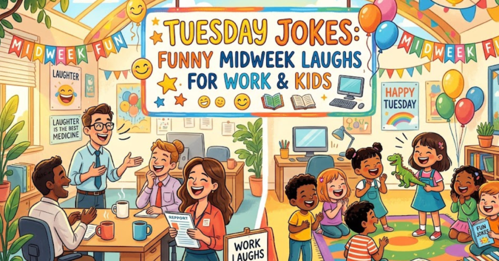 Tuesday Jokes: Funny Midweek Laughs for Work & Kids