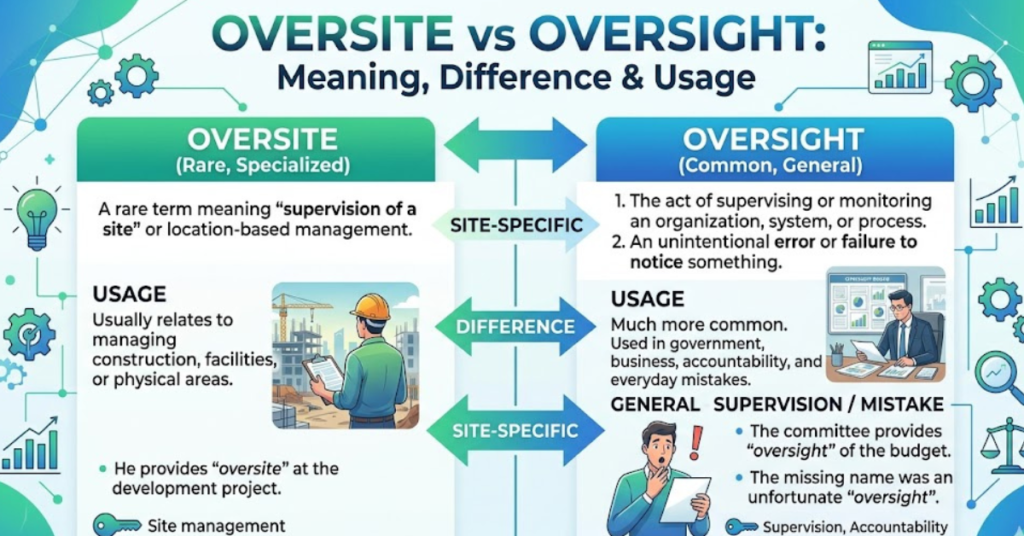 Oversite vs Oversight: Meaning, Difference & Usage