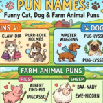 Pun Names: Funny Cat, Dog & Farm Animal Puns