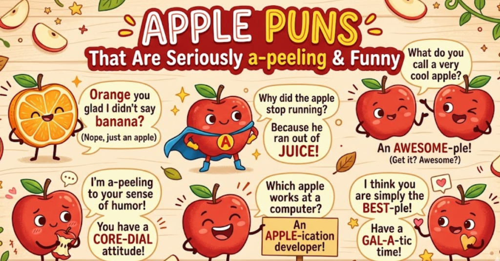 Apple Puns That Are Seriously a-peeling & Funny