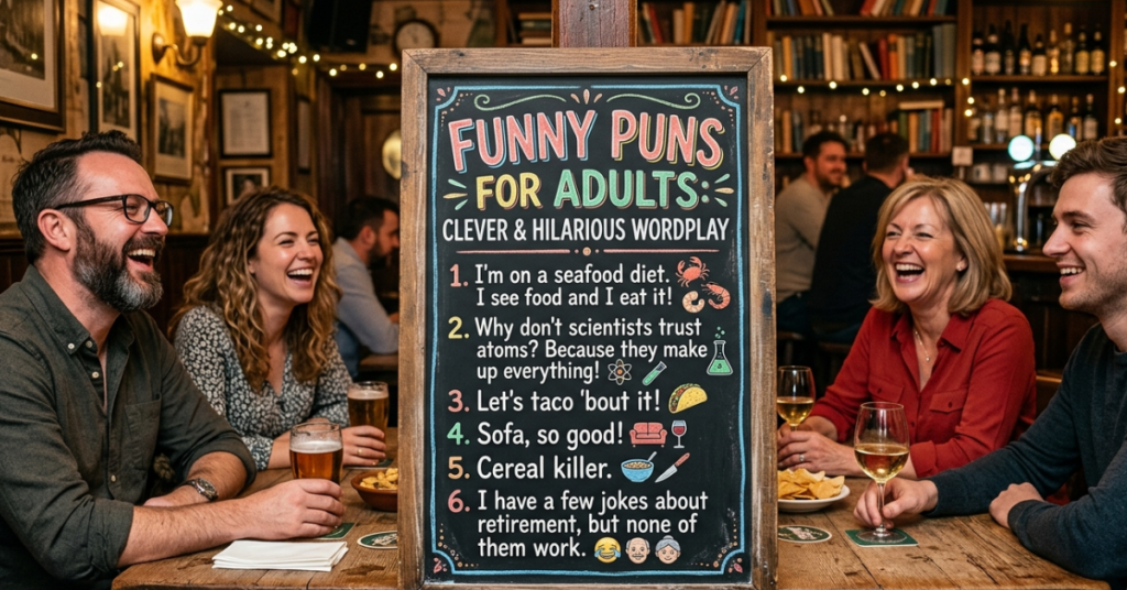 Funny Puns for Adults: Clever & Hilarious Wordplay