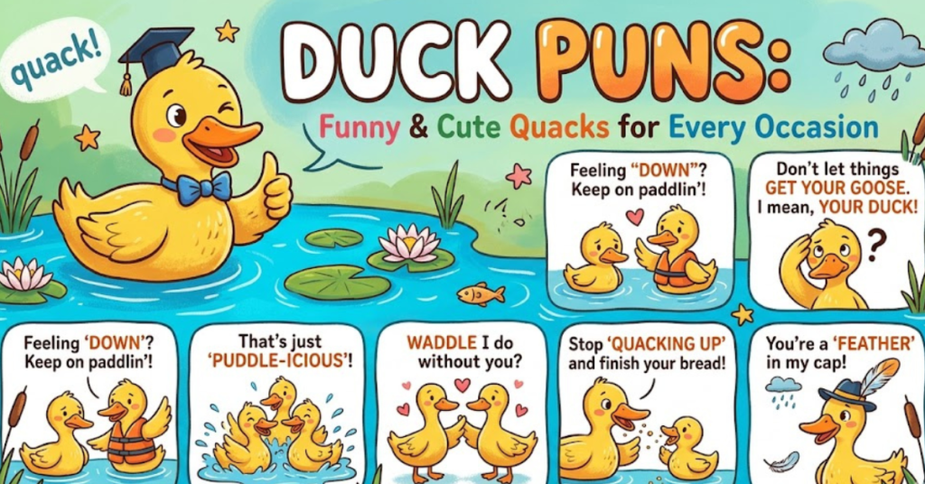 Duck Puns: Funny & Cute Quacks for Every Occasion