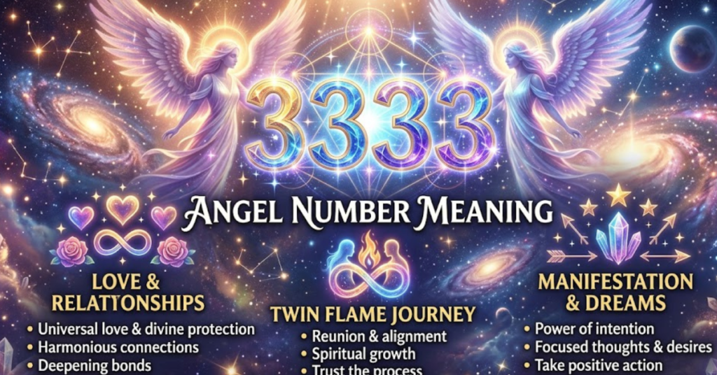 3333 Angel Number Meaning: Love, Twin Flame & Manifestation