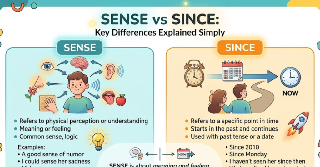 Sense vs Since: Key Differences Explained Simply