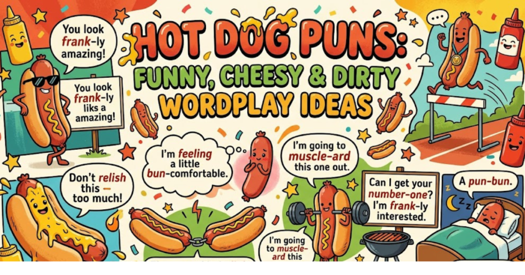 Hot Dog Puns: Funny, Cheesy & Dirty Wordplay Ideas