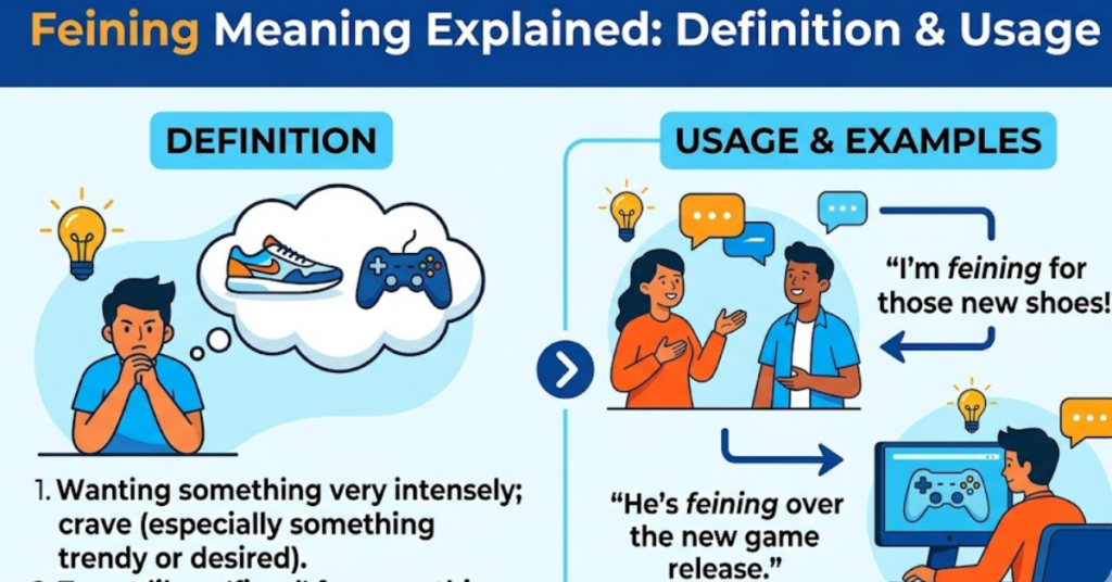 Feining Meaning Explained: Definition & Usage