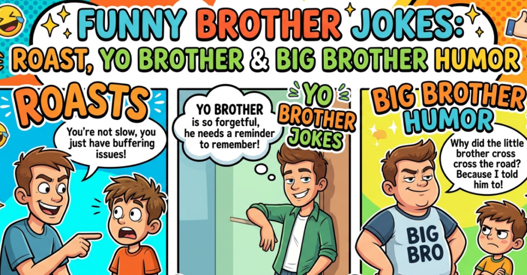 Funny Brother Jokes: Roast, Yo Brother & Big Brother Humor