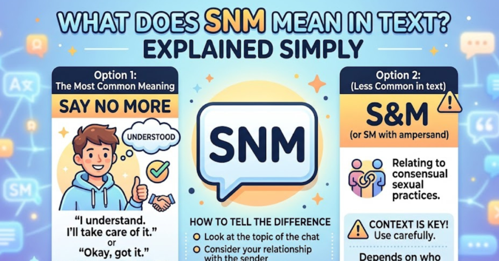 What Does SNM Mean in Text? Explained Simply