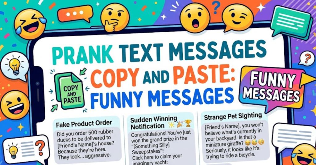 Prank Text Messages Copy and Paste: Funny Messages