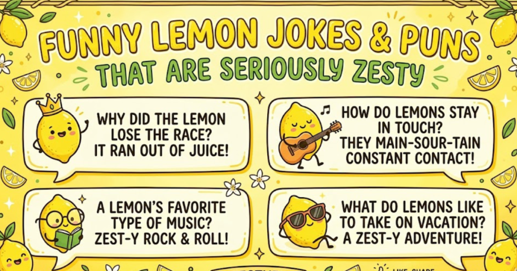 Funny Lemon Jokes & Puns That Are Seriously Zesty