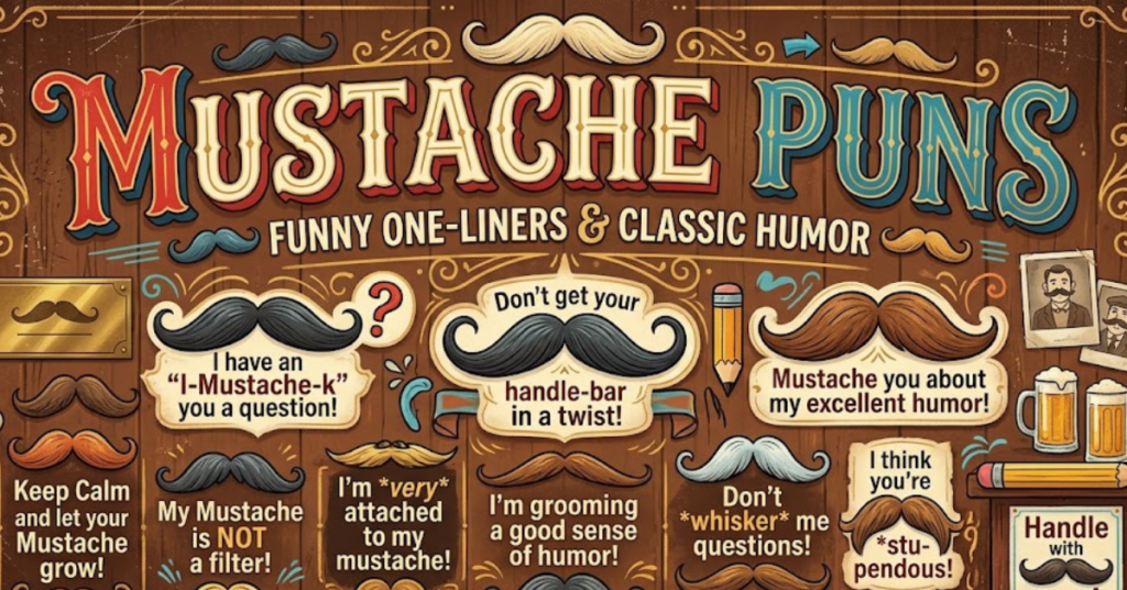 Mustache Puns: Funny One-Liners & Classic Humor