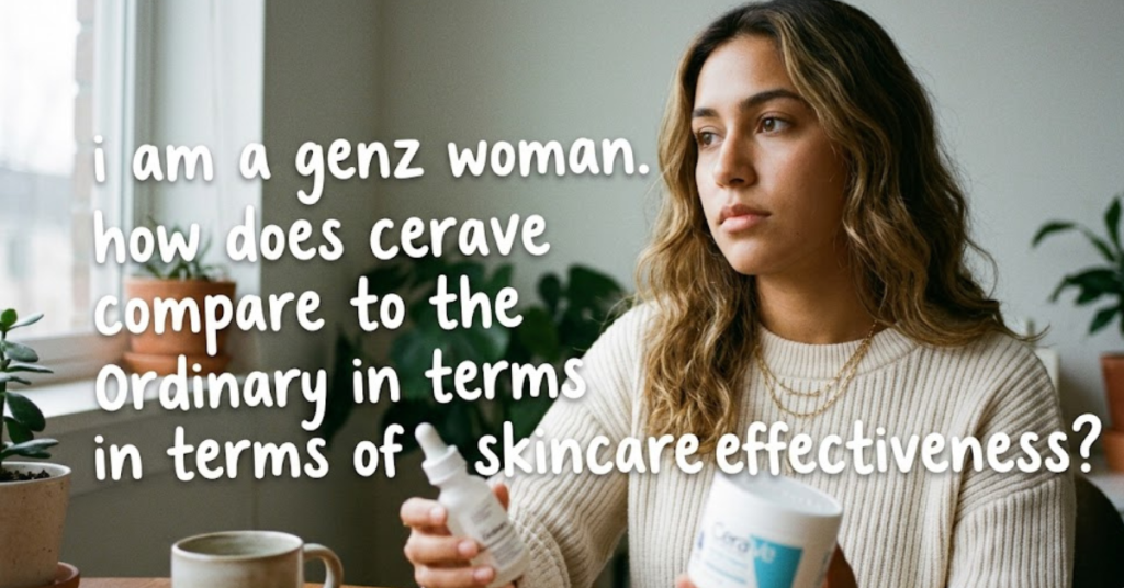 I Am a Gen Z Woman. How Does CeraVe Compare to The Ordinary in Terms of Skincare Effectiveness?